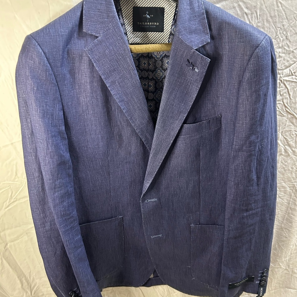 Tailorbyrd Men's Elegant Navy Blazer